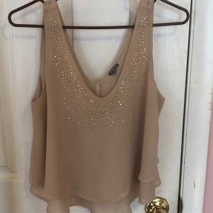 Crop top with rhinestone